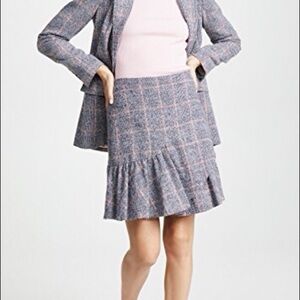 Rebecca Taylor tweedy plaid skirt